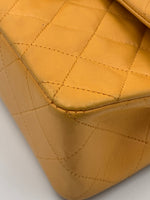 CHANEL Small Classic Double Flap Shoulder bag - Orange - Silver Hardware Vintage