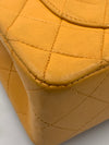CHANEL Small Classic Double Flap Shoulder bag - Orange - Silver Hardware Vintage