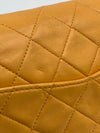 CHANEL Small Classic Double Flap Shoulder bag - Orange - Silver Hardware Vintage