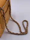 CHANEL Small Classic Double Flap Shoulder bag - Orange - Silver Hardware Vintage