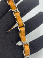 CHANEL Small Classic Double Flap Shoulder bag - Orange - Silver Hardware Vintage