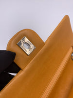 CHANEL Small Classic Double Flap Shoulder bag - Orange - Silver Hardware Vintage