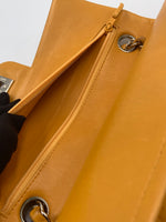 CHANEL Small Classic Double Flap Shoulder bag - Orange - Silver Hardware Vintage