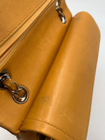 CHANEL Small Classic Double Flap Shoulder bag - Orange - Silver Hardware Vintage