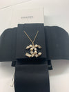 Sold-CHANEL CC Rhinestones and Pearl Necklace C238