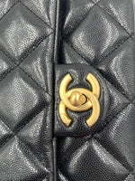 CHANEL Black Caviar Mini Seasonal Flap Gold Hardware