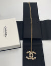 Sold-CHANEL CC Rhinestones and Pearl Necklace C238