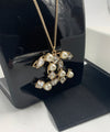 Sold-CHANEL CC Rhinestones and Pearl Necklace C238