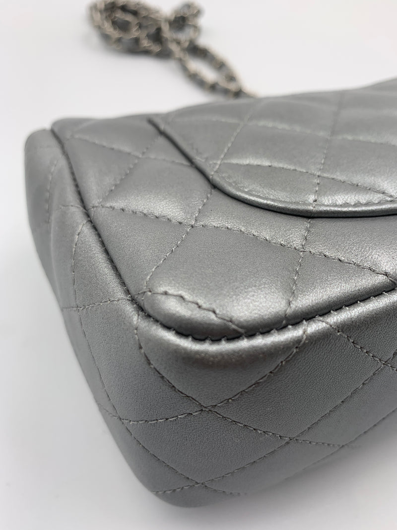 silver mini chanel bag authentic