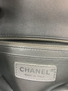 Sold-CHANEL Mini Rectangular Silver Grey Metallic Lambskin Shoulder bag Crossbody- Silver Hardware