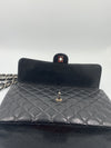 Sold-CHANEL Caviar Jumbo Flap Shoulder Bag black Silver hardware
