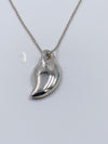 Tiffany & Co Elsa Peretti Silver Leaf Pendant Necklace