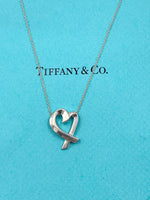 Tiffany & Co Paloma Picasso Loving Heart Pendent Silver Necklace