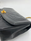 Sold-CHANEL Lambskin Small Diana Single Chain Single Flap Bag Black Gold Hardware