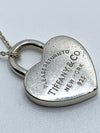 Tiffany & Co 925 Silver Return to Tiffany Large Heart Lock with Necklace