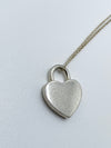 Tiffany & Co 925 Silver Return to Tiffany Large Heart Lock with Necklace