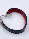 Sold-LOUIS VUITTON Black Leather Good Luck Bracelet