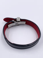 Sold-LOUIS VUITTON Black Leather Good Luck Bracelet