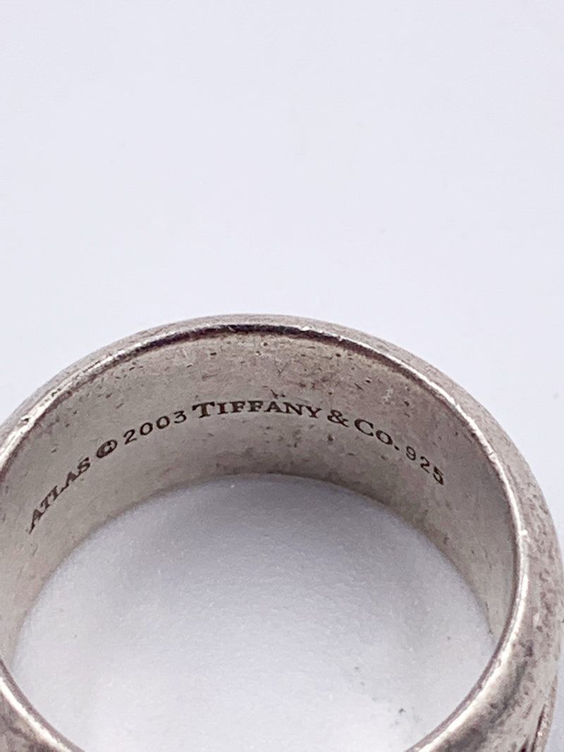 Sold-Tiffany & Co 925 Silver Atlas Ring Size 5 1/2