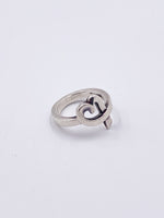 Tiffany & Co 925 Silver Heart Ring Size 5 1/4