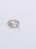 Sold-Tiffany & Co 925 Silver Open Heart Ring Size 6