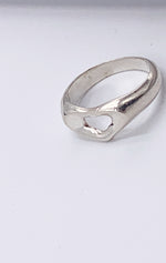 Sold-Tiffany & Co 925 Silver Open Heart Ring Size 6