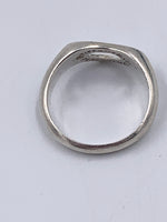 Sold-Tiffany & Co 925 Silver Open Heart Ring Size 6