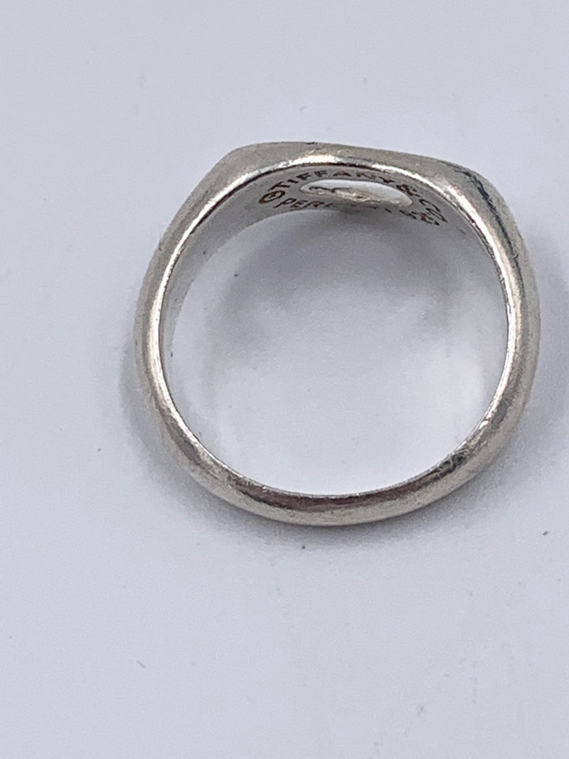 Sold-Tiffany & Co 925 Silver Open Heart Ring Size 6