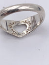 Sold-Tiffany & Co 925 Silver Open Heart Ring Size 6