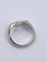 Sold-Tiffany & Co 925 Silver Open Heart Ring Size 6