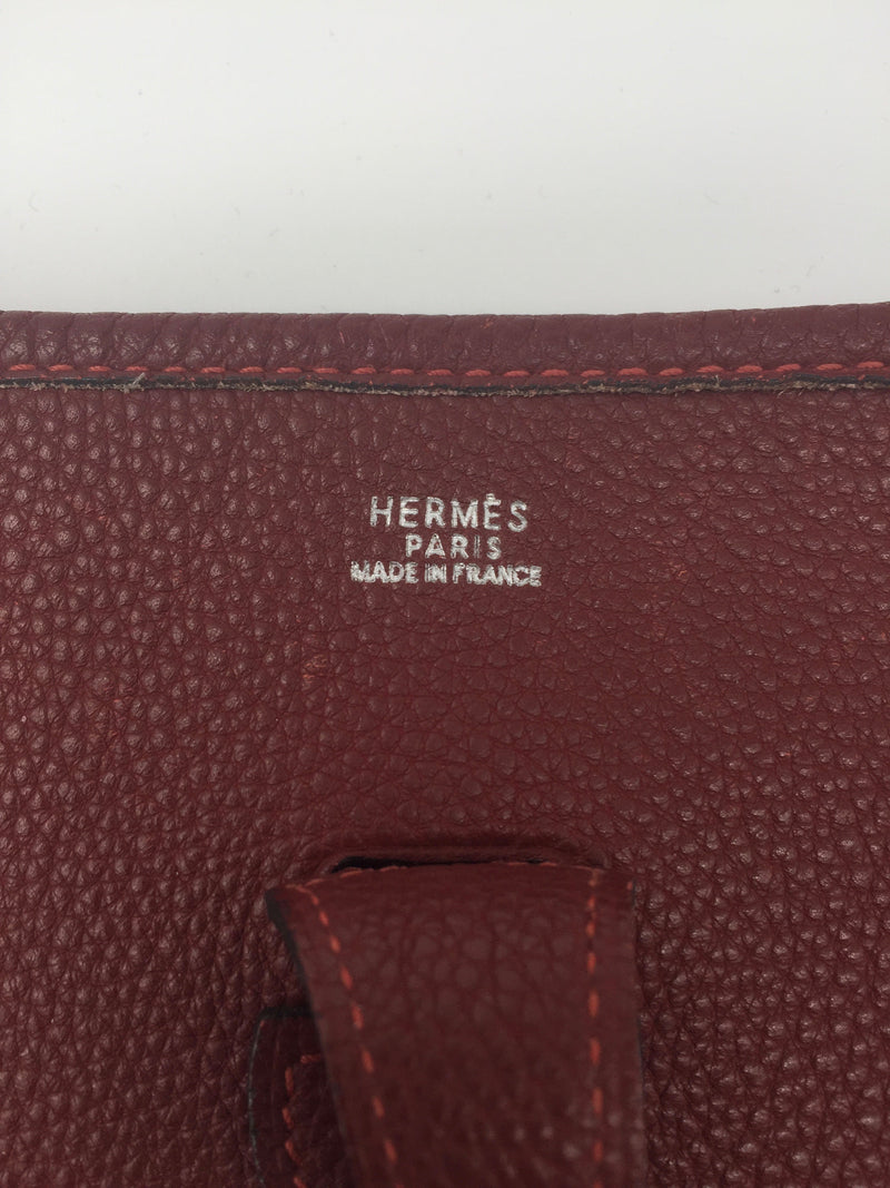 Sold - HERMES Evelyne PM Togo Burgundy