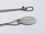 Sold-Tiffany & Co 925 Silver Return to Tiffany Oval Tag Necklace