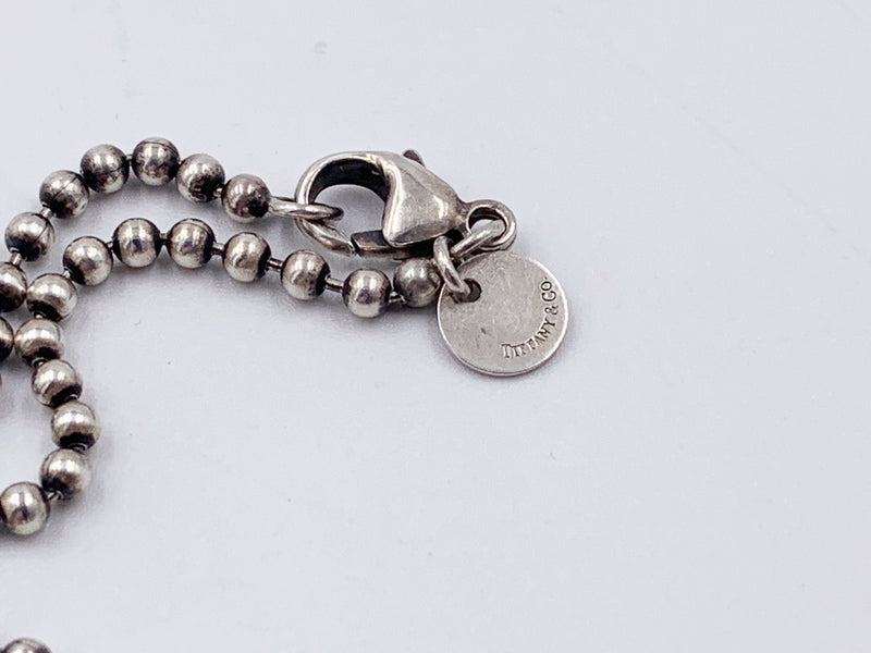Sold-Tiffany & Co 925 Silver Return to Tiffany Oval Tag Necklace