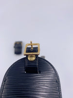 Sold-LOUIS VUITTON Black Epi Luggage Tag with poignet- Large Size