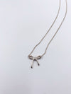 Sold-Tiffany & Co Sterling Silver 925 Bow Pendant Necklace