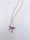 Sold-Tiffany & Co Sterling Silver 925 Bow Pendant Necklace
