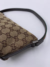 Sold-GUCCI GG Logo Brown Small Handbag with Green/Red Strap