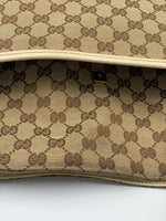 Sold-GUCCI GG Brown Shoulder Bag