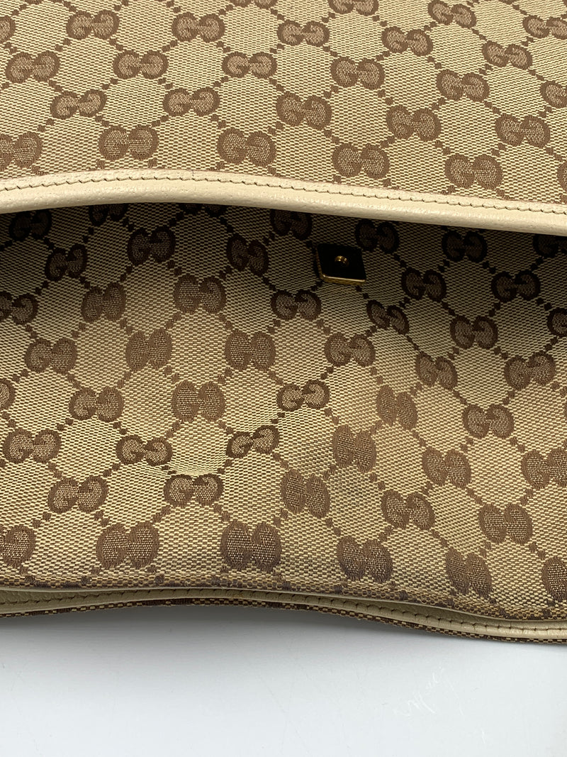 Sold-GUCCI GG Brown Shoulder Bag