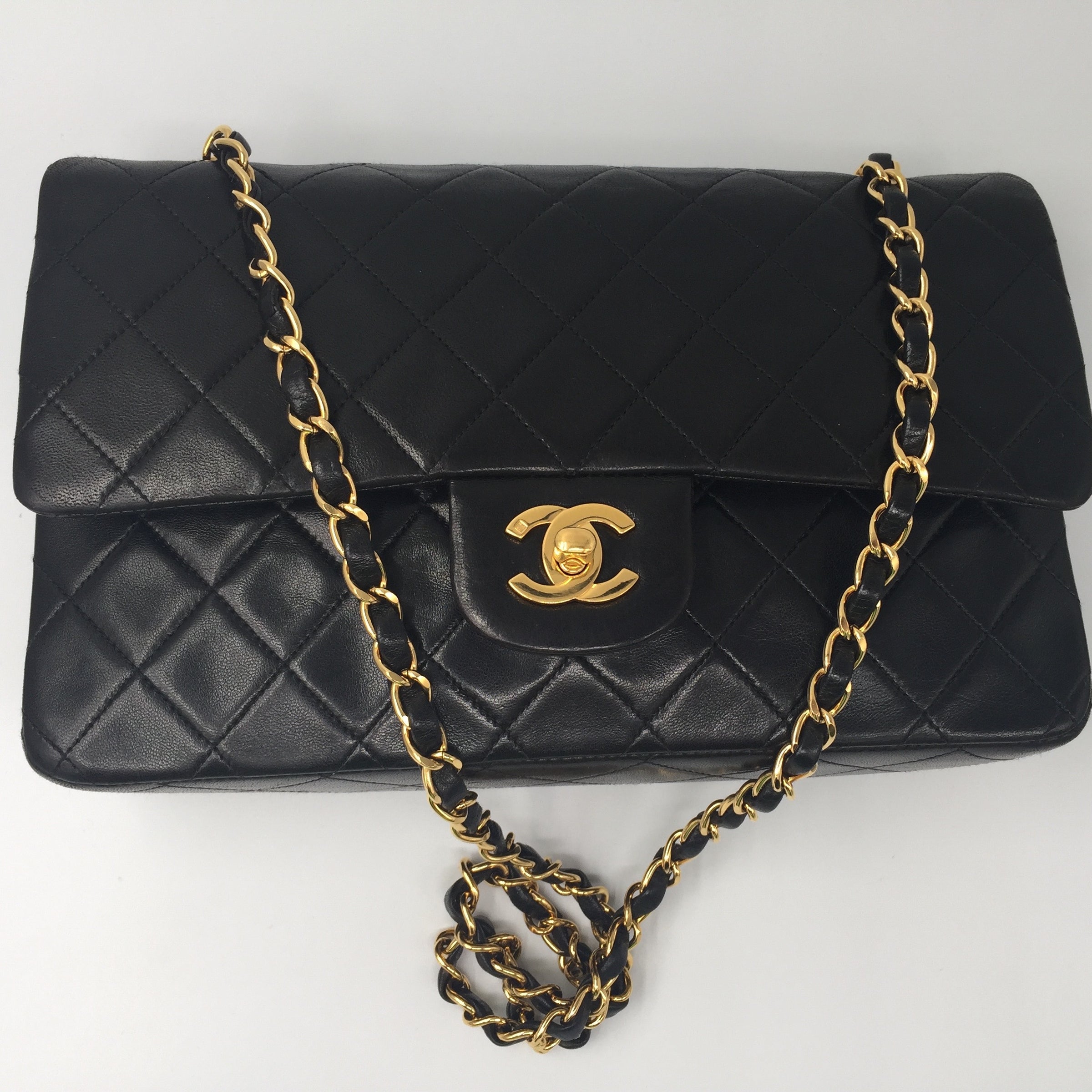 Chanel Chanel Deka Matrasse Cc Coco Mark Shoulder Bag Lambskin Women's