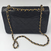 Sold-CHANEL Classic Lambskin Double Chain Double Flap Bag 25 black/gold