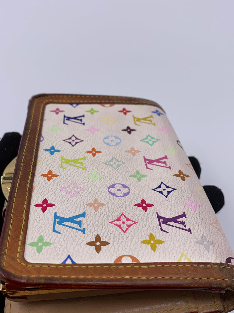 Louis Vuitton Multicolor White Porte Monnaie Viennois Wallet