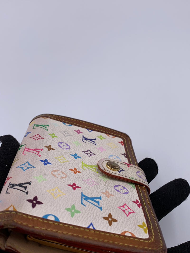 Louis Vuitton Multicolor White Porte Monnaie Viennois Wallet