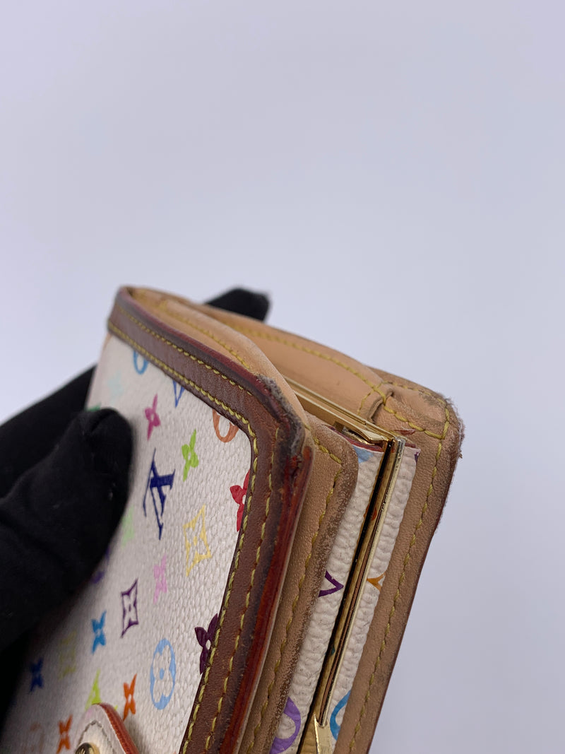 Louis Vuitton Multicolor White Porte Monnaie Viennois Wallet
