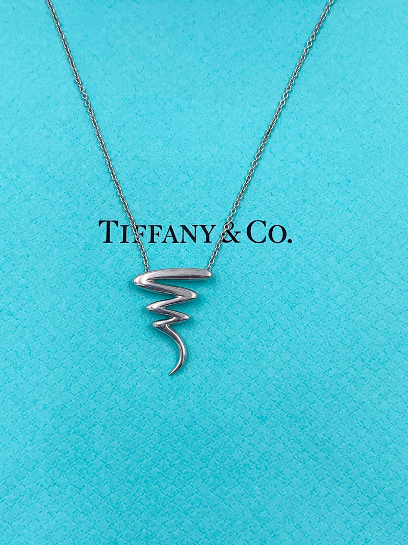 Tiffany & Co 925 Silver Paloma Picasso Scribble Necklace