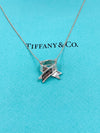 Tiffany & Co 925 Silver Vintage Bow Ribbon Necklace