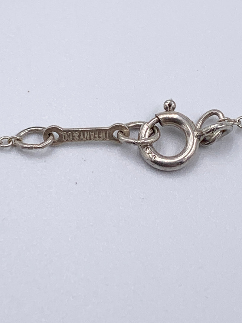 Sold-Tiffany & Co 925 Silver Elsa Peretti 12mm Tear Drop Pendant Necklace