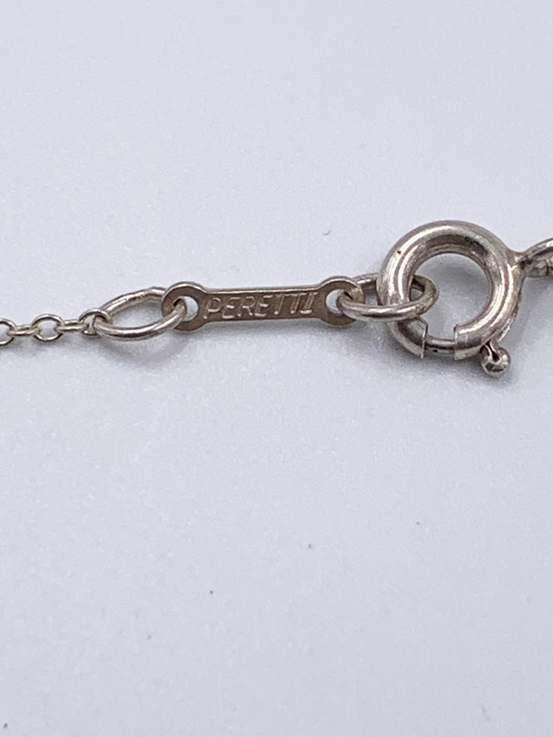 Sold-Tiffany & Co 925 Silver Elsa Peretti 12mm Tear Drop Pendant Necklace