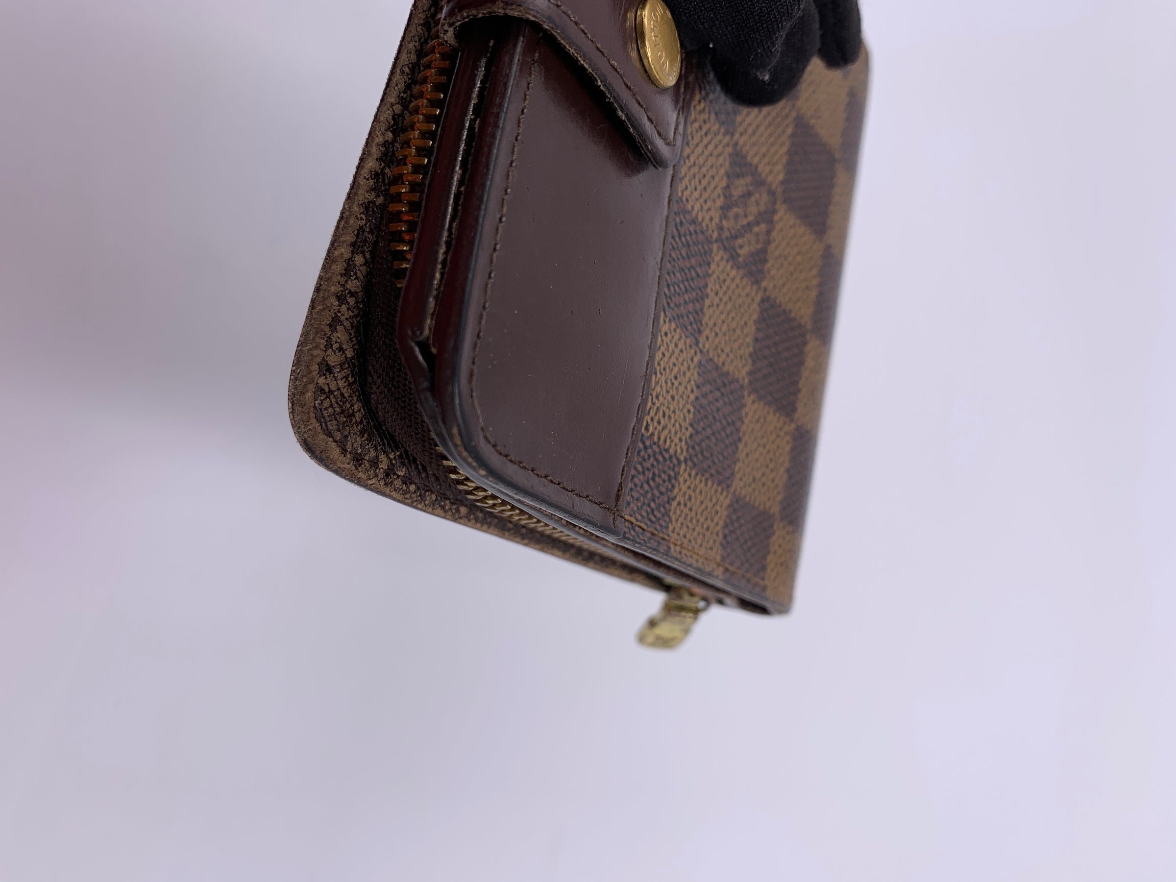 Preloved Louis Vuitton Damier Ebene Compact Zip Bifold Wallet