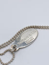 Sold-Tiffany & Co 925 Silver Return to Tiffany Oval Tag Long Necklace